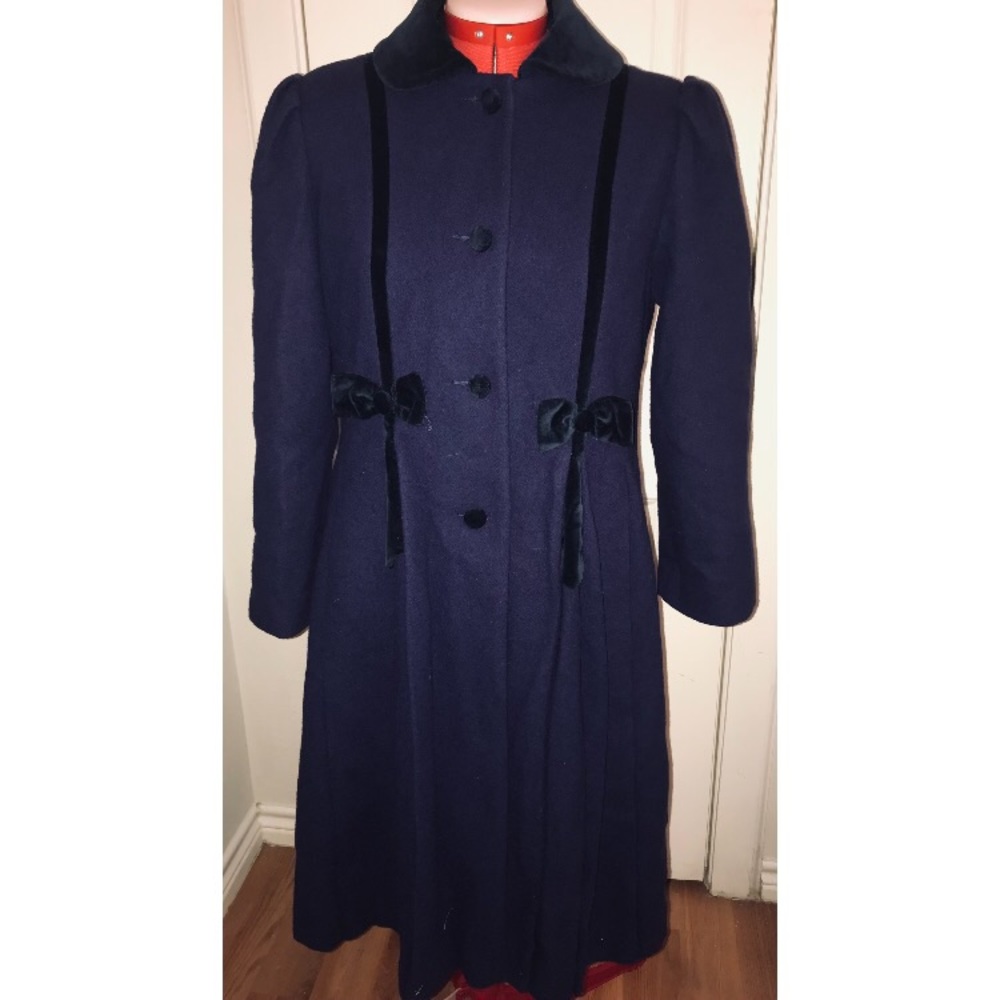 Luxe Rothschild Wool Dress Coat Vintage EUC 14x/S